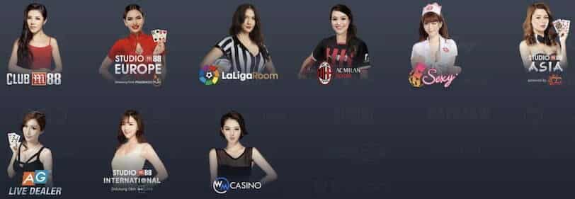 platform live casino m88